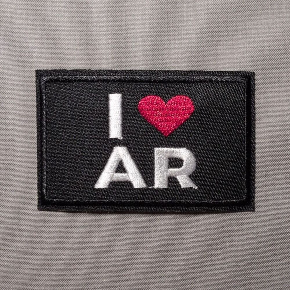 I Love AR Iron On Patch | Embroidered Letter Patch